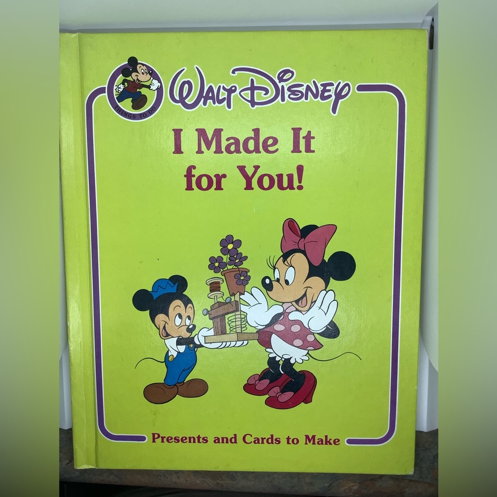 Vintage Walt Disney I Made It For You Presents and Cards To Make Book
